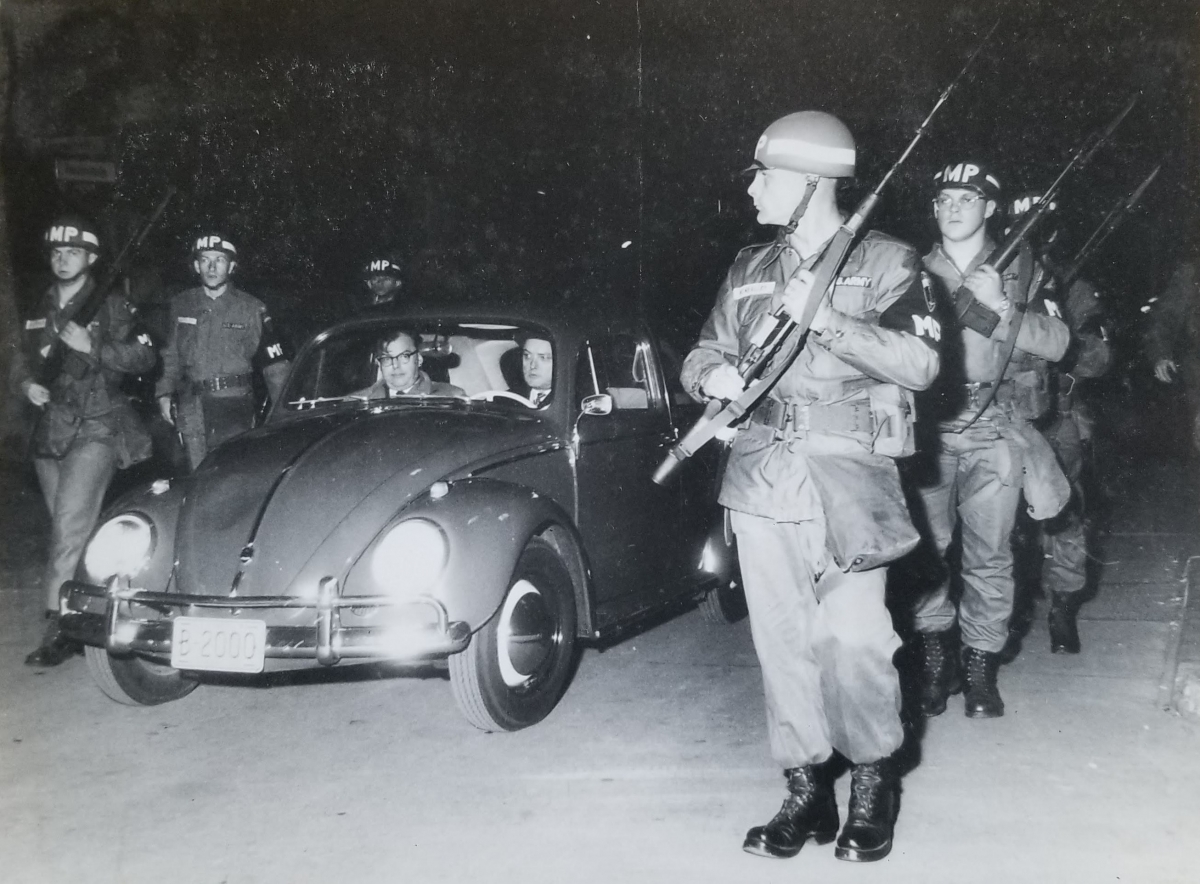 soldiers and a car