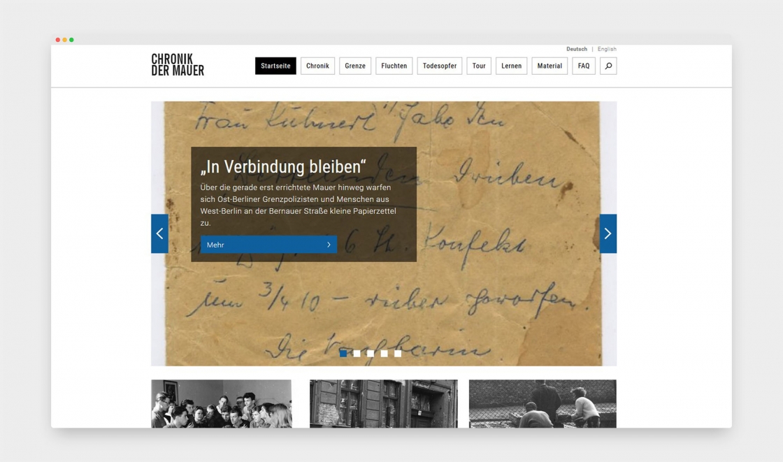 Screenshot Chronicle of the Berlin Wall