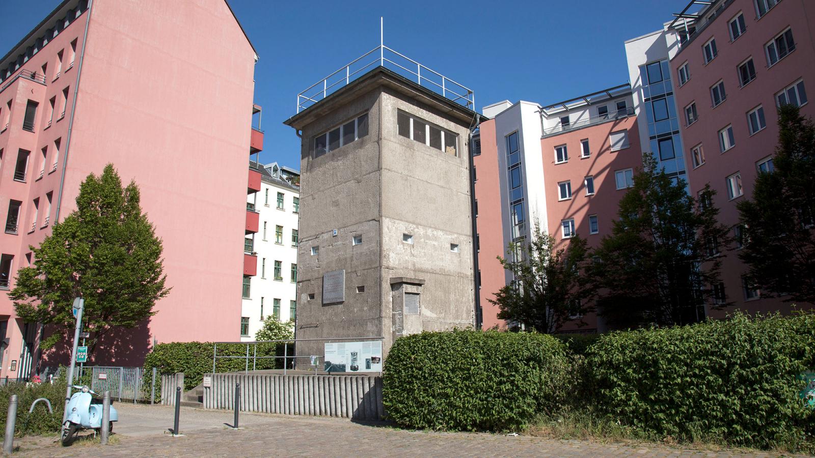 The watchtower at the Günter Litfin Memorial